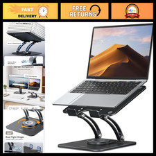 360 Rotating Ergonomic Laptop Stand for Desk - Dual Foldable Design, Adjustable