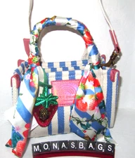 Kurt Geiger Multicolor Stripe Southbank Extra Small Crossbody With Scarf NWT$145