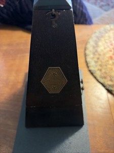 ANTIQUE FRENCH WOODEN METRONOME De MAELZEL FRANCE 8” TALL - Weight Missing