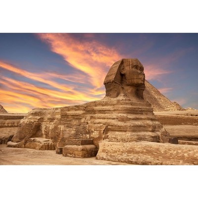 7x5ft Ancient Egypt Desert Sphinx Pyramid Scenic Backdrop Photo Booth Props