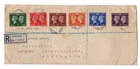 1940 Postal Centenary FDC - registered. Fallings Heath, Wednesbury to Australia,