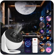 Galaxy Projector for Bedroom Pro Version, HD 12 in 1 Film Discs Star Projector G