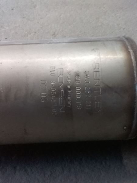 2006 BENTLEY CONTINENTAL GT LEFT EXHAUST PIPE CONVERTER