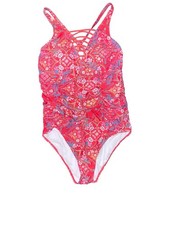 Torrid Medallion Lattice Front One Piece Pink 1 1x 14 16
