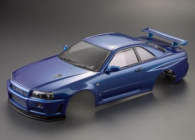 Killerbody Nissan Skyline R34 1/10 Karosserie Metallic Blau 195mm RTU - KB48716