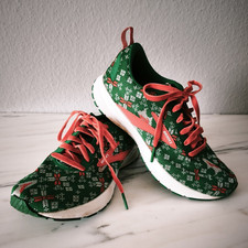 Brooks Revel Laufschuhe Sneaker Mesh Schnürung Fair Isle grün rot EU 41