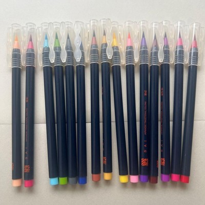 SAI multicolor brush pen 15 color set #c94ee3
