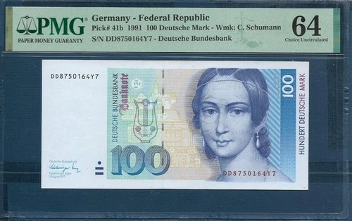 Germany 100 Mark, 1991, P 41b, PMG 64 UNC