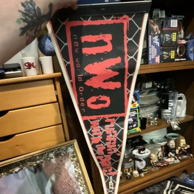 WinCraft WCW nWo New World Order Wrestling Pennant Black Red