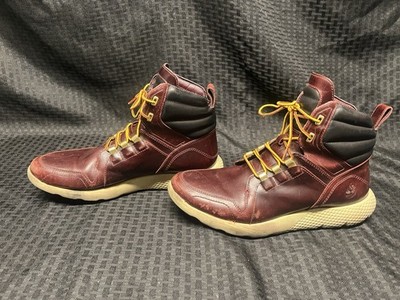 Timberland Flyroam Men's Burgundy Leather Boots - 10