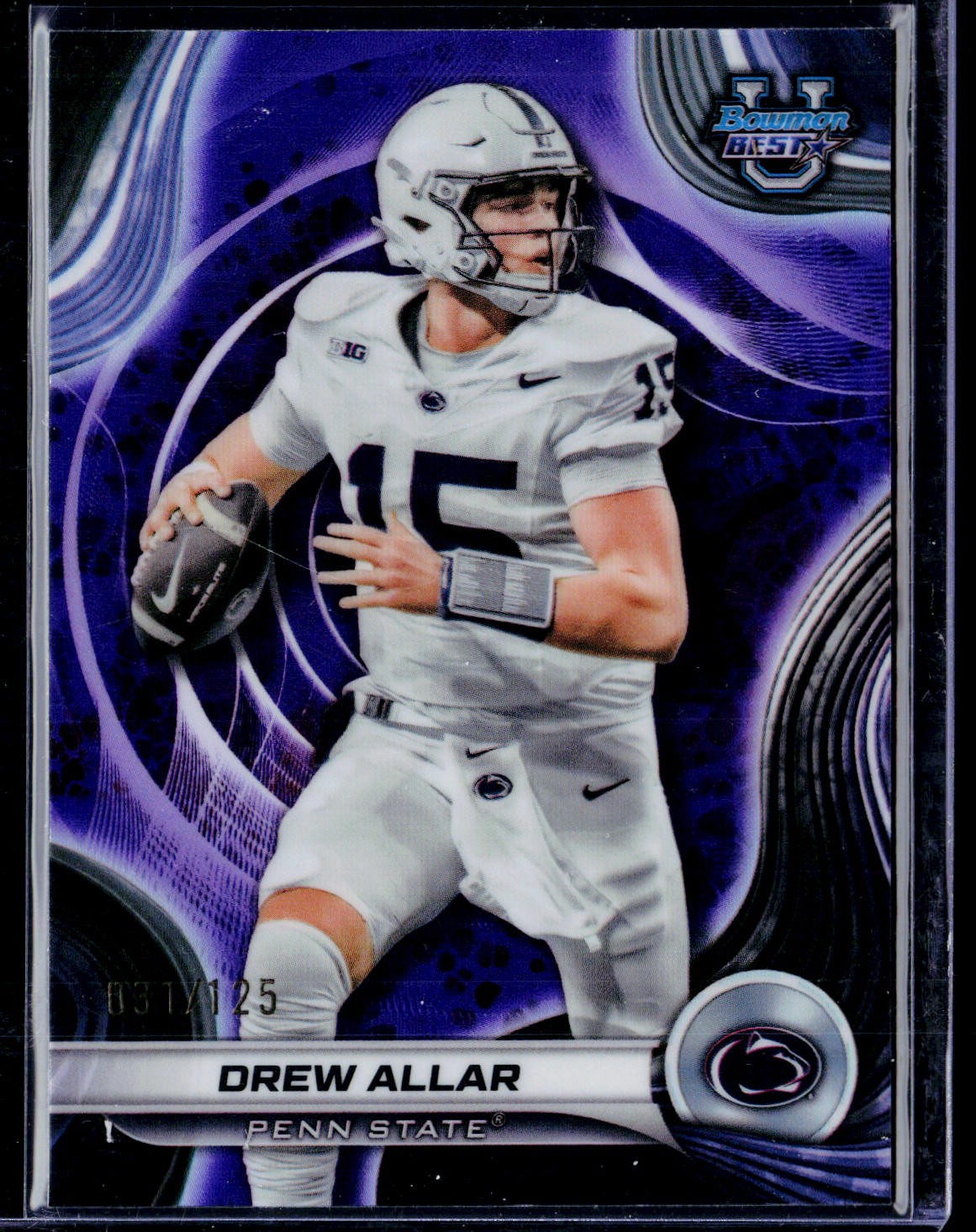 2024 Bowman University Best #3 Drew Allar Purple Refractor #/125