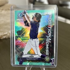 Zac Veen 2021 Bowman Chrome Aqua Refractor Promise #POS-ZV Serial #'d 101/125