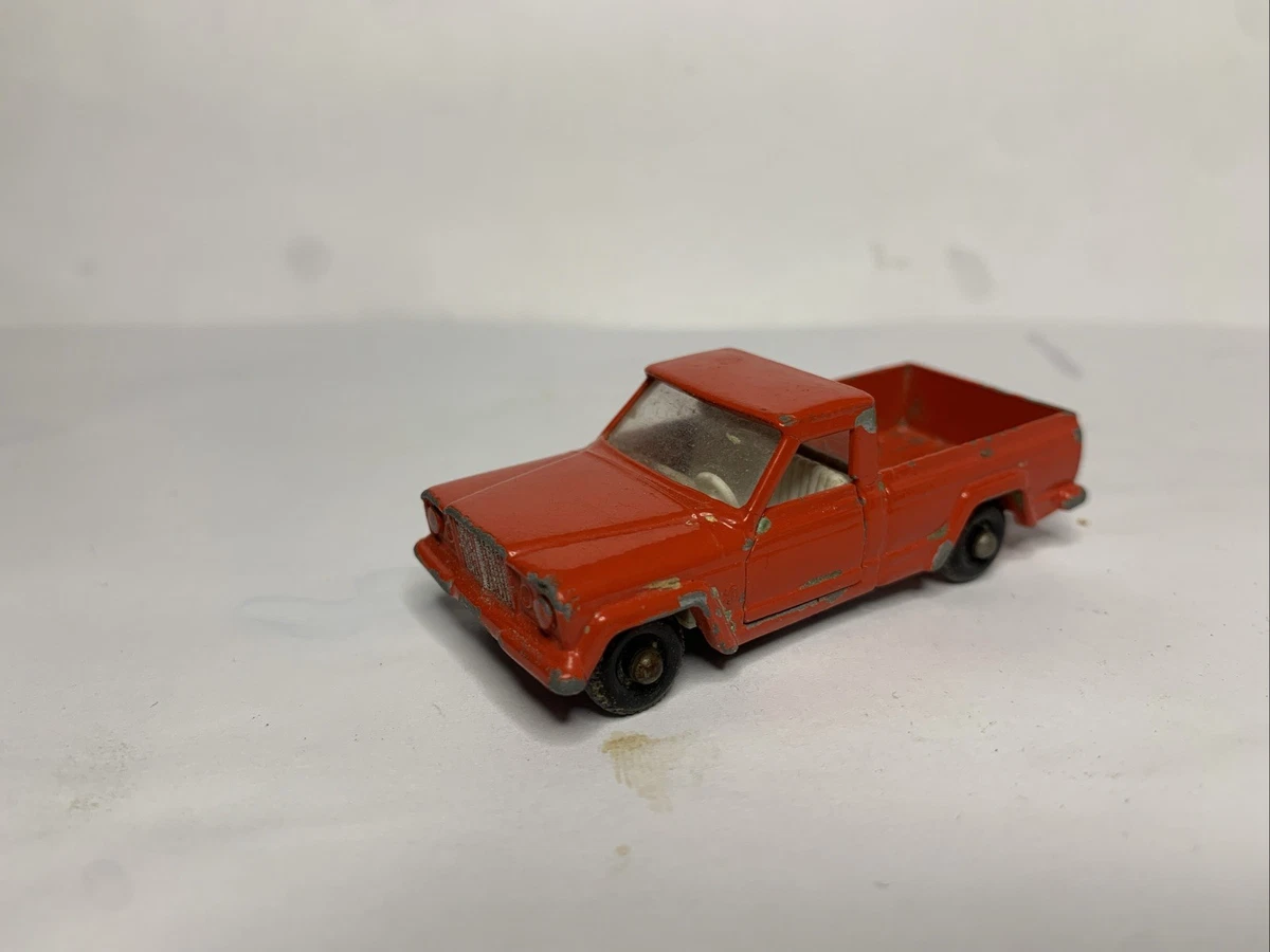 Miniature Lesney Matchbox 1-75 Jeep Gladiator Pick-up Rouge, Série 71, UK