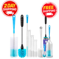 Bottle Brush Set Long Handle Tube Cleaner Narrow Neck Wine Beer Cleaning