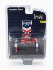 MODELLISMO AUTO STATICO GREENLIGHT DIORAMI SET OFFICINA PONTE SOLLEVATORE 1/64