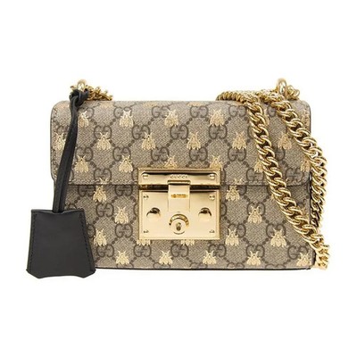 Gucci Padlock Metal Lock Head Box Bag Crossbody Shoulder Bag Women's 8x3x5 in