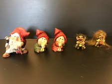5 X NORWEGIAN TROLL FIGURES SOUVENIRS - USED AS ORNAMENTS