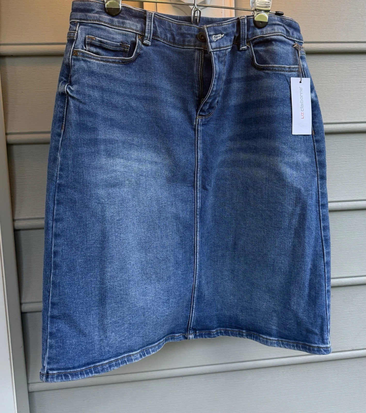 Liz Claiborne Jean Skirt, No Split, Size 4