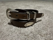 Nocona Belt Co Brown Leather Tapered Western Belt Four Piece Buckle 40 N2476602