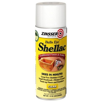 Zinsser, Bulls Eye Shellac, Aerosol 12 oz Clear- 00408, Case of 6