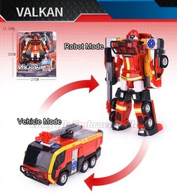 Tobot Toy V Valkan Athlon Fire Engine Transforming Robot Vehicle Action Figure