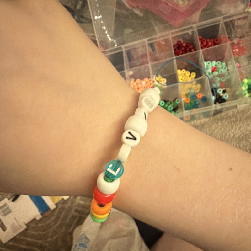 Pride Kandi Single. Luv Is Luv. Love Isn't Lust.27 Beads. Bracelet. LGBTQ Pride