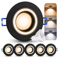 6 StüCk Matapo LED Einbauleuchte 6W Dimmbar 3CCT Warm Neutral Kalt Deckenlampe