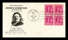 US COVER VICTOR HERBERT FAMOUS AMERICANS FDC SCOTT 881 BLOCK OF 4 ARTCRAFT