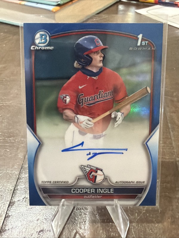 2023 Bowman Chrome Cooper Ingle 1st Auto /150 True Blue Refractor #CDA-CI