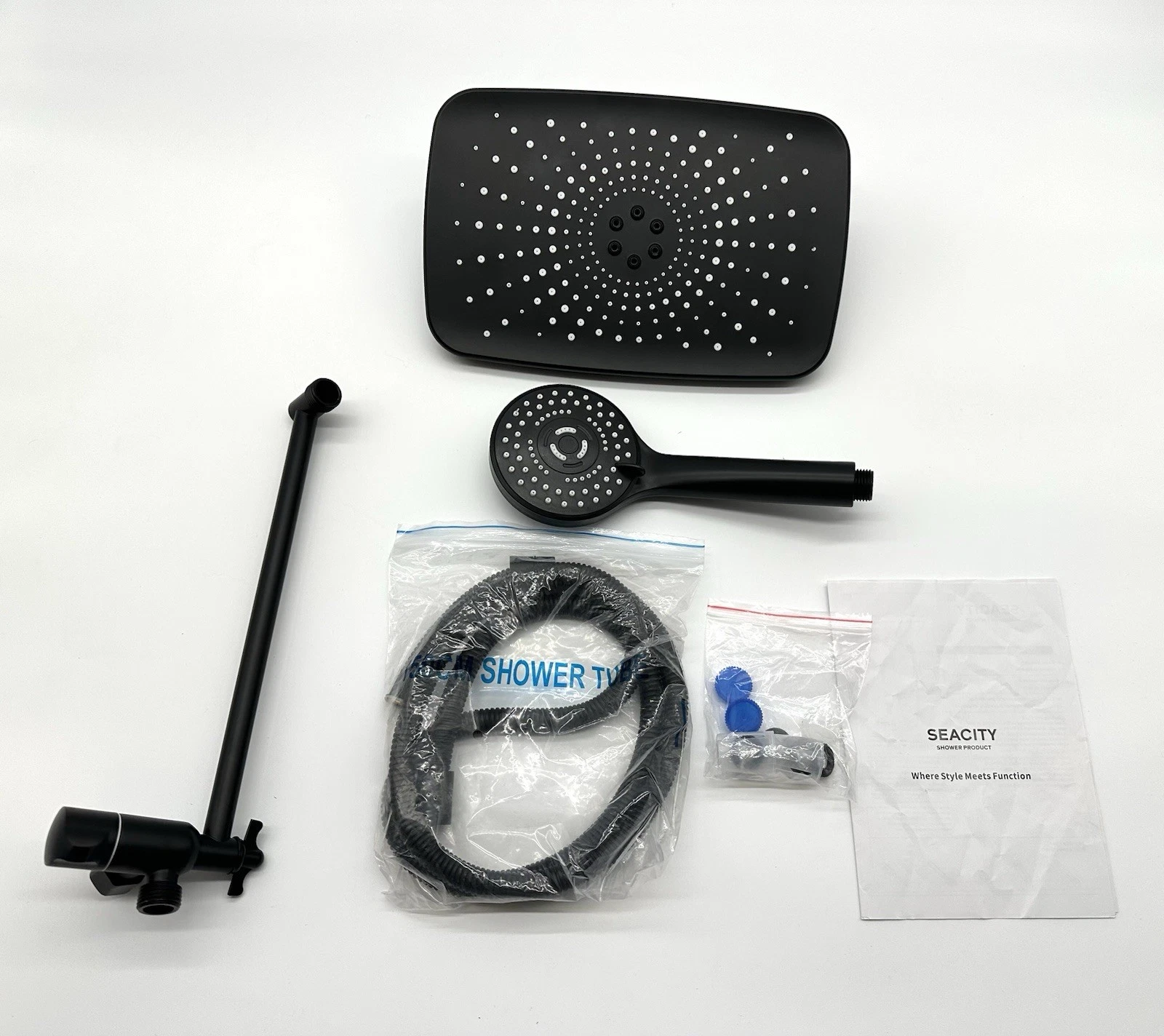 SeaCity HDL-SLDP-Z2025H Wide Rain Handheld Shower Head Combo with Extension Arm