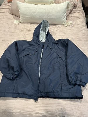 RedHead Men's 2XL Navy Blue Hooded Quilted Jacket Full Zip