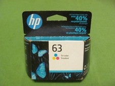Genuine HP 63 Tri-Color Ink Cartridge Standard Yield F6U61AN - 01/2023