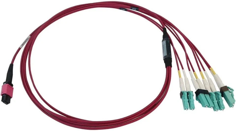 Tripp Lite Multimode Fiber Patch Cable, 50/125 OM4 MPO to 4X Switchable LC... - Image 4 of 4