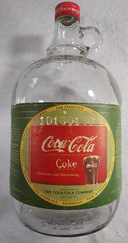 Vintage Coca Cola One Gallon Syrup Bottle Jug Fountain Drink