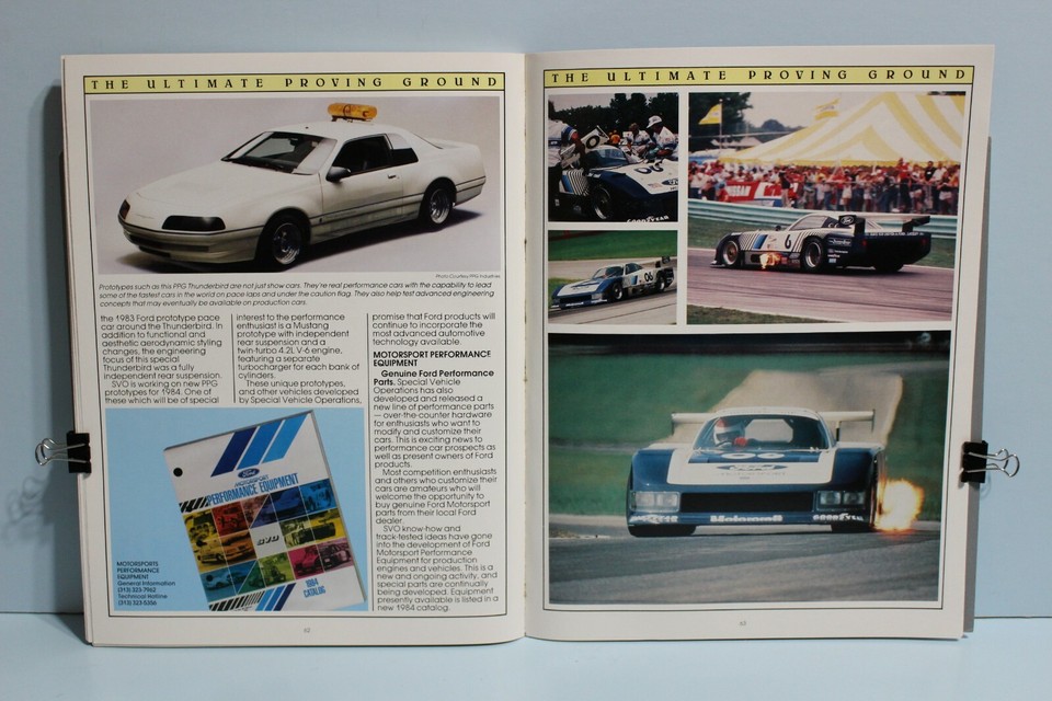 1984 Ford Mustang SVO Thunderbird Turbo Coupe Performance Catalog