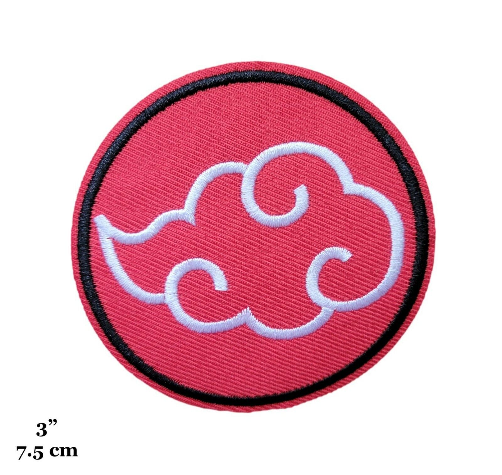 Patch Bordado Nuvem Akatsuki Uchiha Naruto Anime Otaku Des4