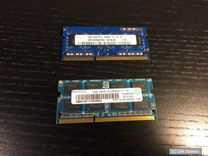 Lenovo Thinkpad L440 Ersatzteil: 2x2GB Arbeitsspeicher PC3-10600S-9 PC3-8500S-77