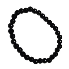 Boho Black Beaded Stretch Bracelet Classic Timeless Fashion Jewelry Women
