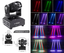 LED Moving Head Stage Light RGBW DMX DJ Disco Club Party Beam Spot Lighting US