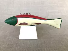 Vintage Ice Fishing, Spearing, Fish, Decoy, Christmas Trout, Michigan, 1950's.