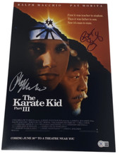 Ralph Macchio Robyn Lively Signed The Karate Kid Part III 3 Movie Poster BAS COA