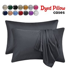 2, 4 X PILLOW CASE LUXURY CASES PLAIN LARGE HOUSEWIFE PILLOW COVER PAIR PACK UK