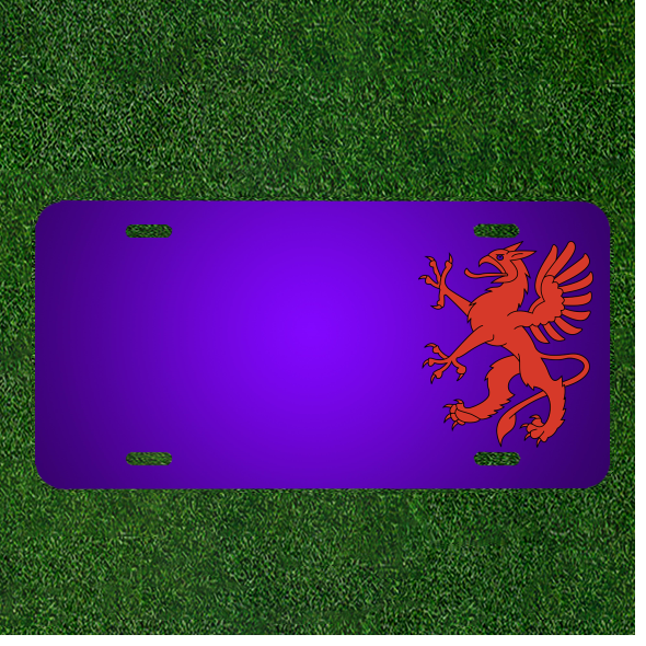 Custom Animal Red Creature License Plate with Personalized Names Added