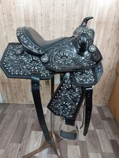 Z.A. Enterprises Premium Genuine Leather Western Horse Saddle with Tack Set.