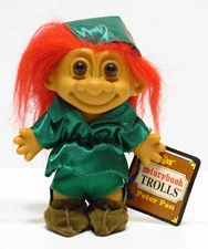 Russ Peter Pan Storybook Troll Doll Vintage 5" Wispy Red Hair #18692 With Tags!