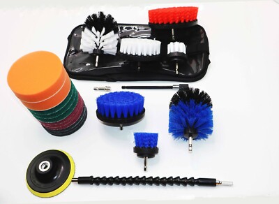 Ultimate Drill Brush Set 23 Piece Multi-Purpose Deep Cleaning kit for Home/Auto 