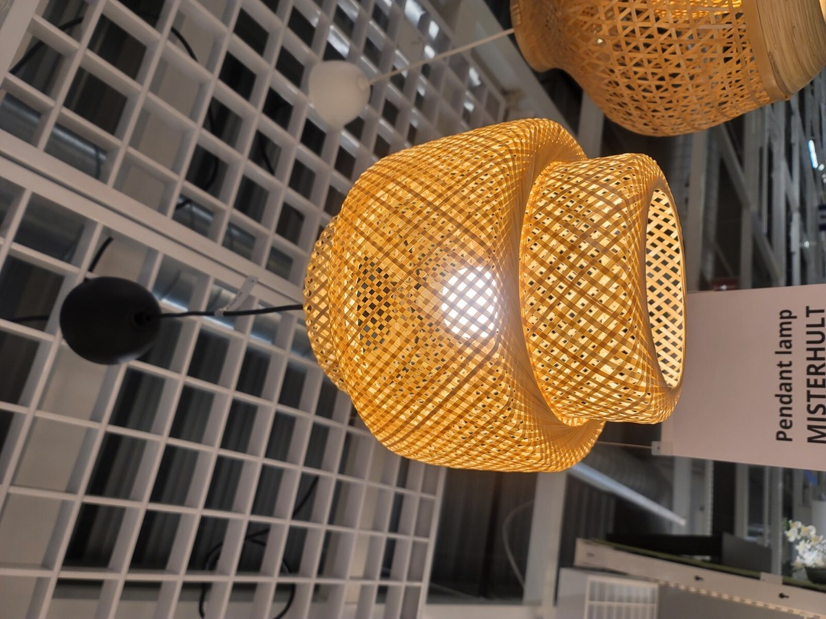 Ikea SINNERLIG Pendant Lamp Bamboo Handmade 11" (Small Size) New 605.158.69  | eBay