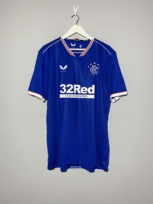 Rangers Castore  2020/21 Home Football Shirt Soccer Jersey