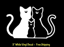 Sailor Moon Luna CAT Family Anime White Vinyl Decal Car Window Laptop Tablet