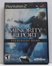 Minority Report Everybody Runs (Sony PlayStation 2, 2002) Works Clean Disk PS2